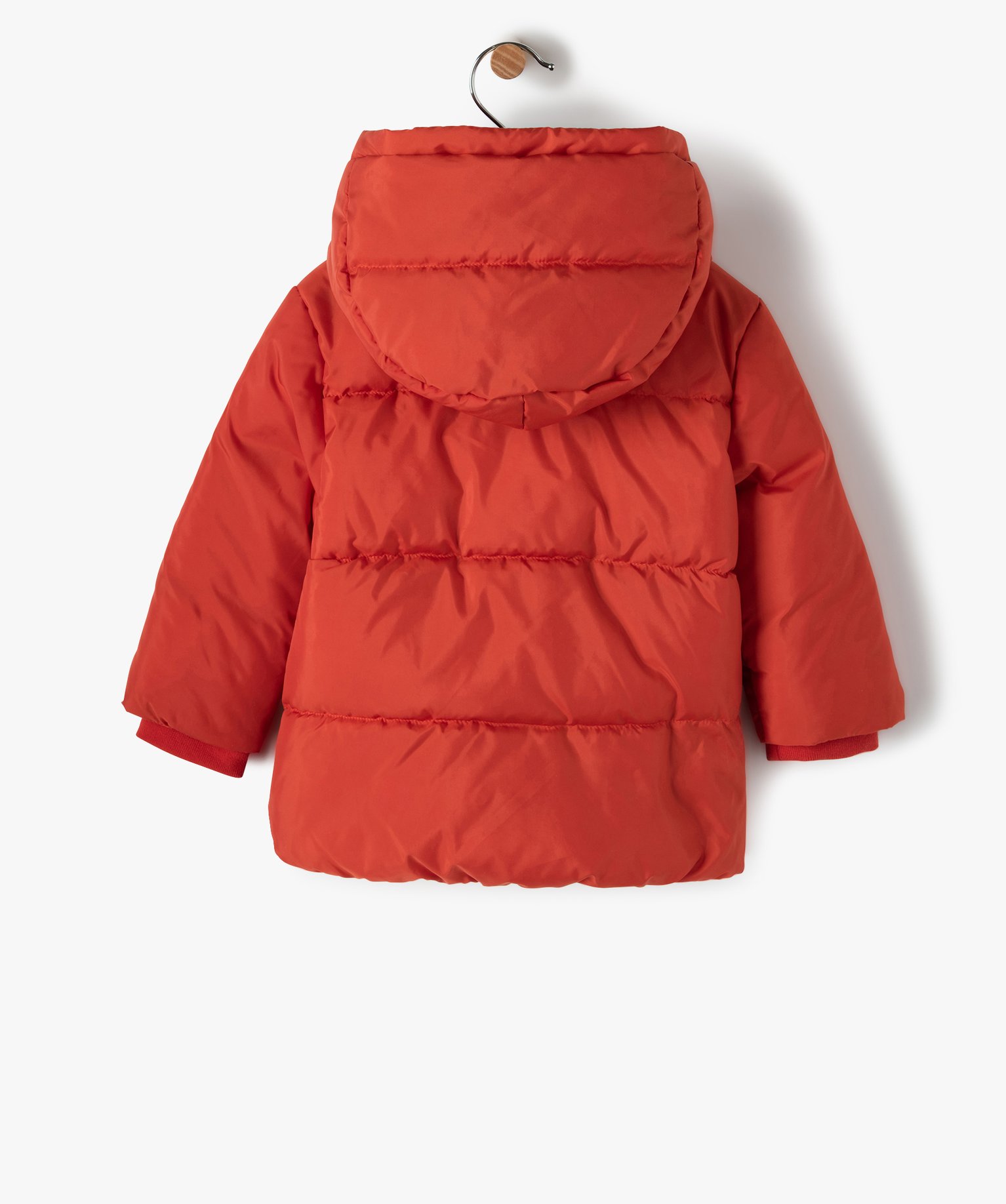 Blouson bébé Garçon matelassé avec capuche orange | GEMO