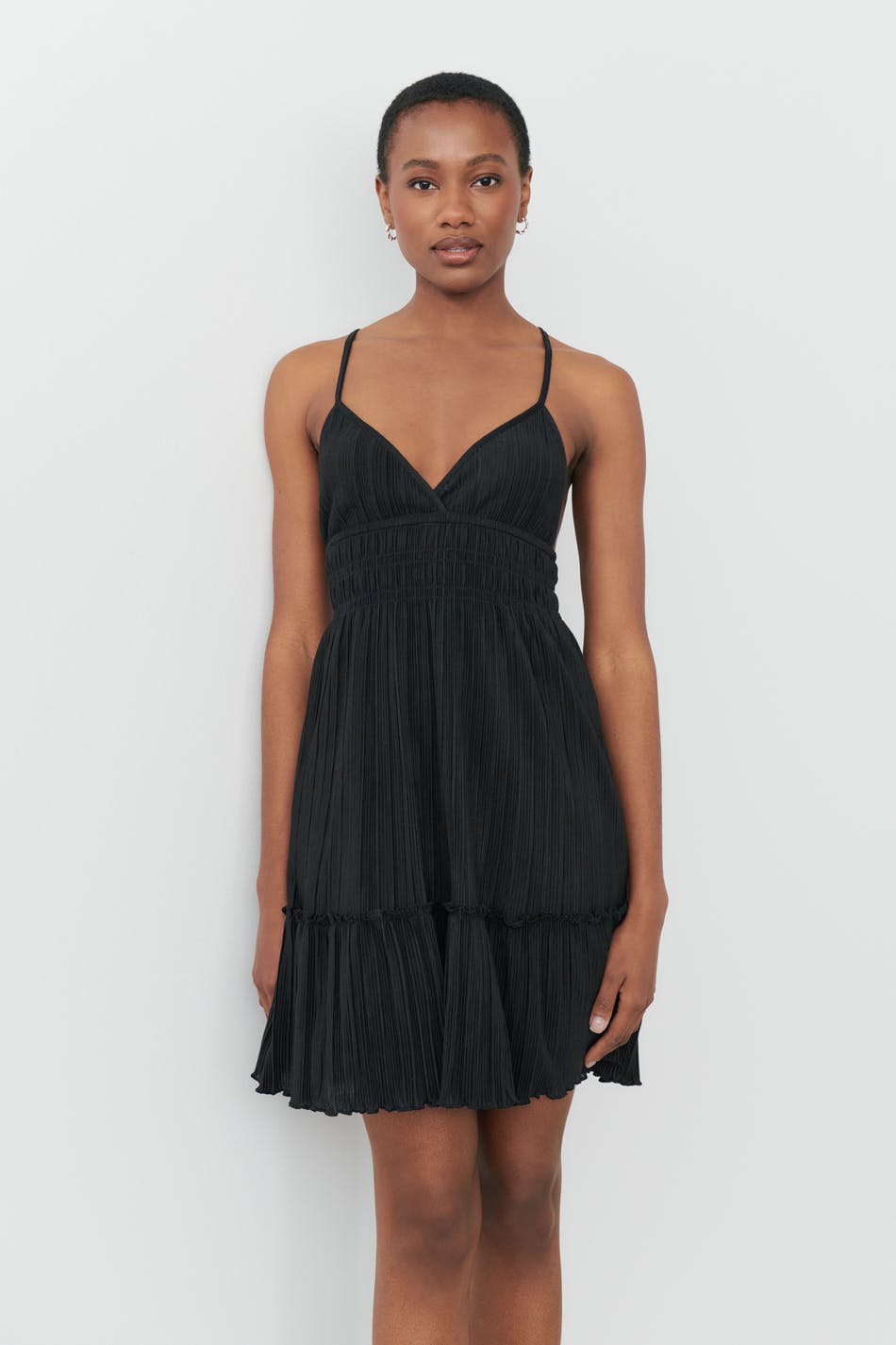 Plissé mini dress