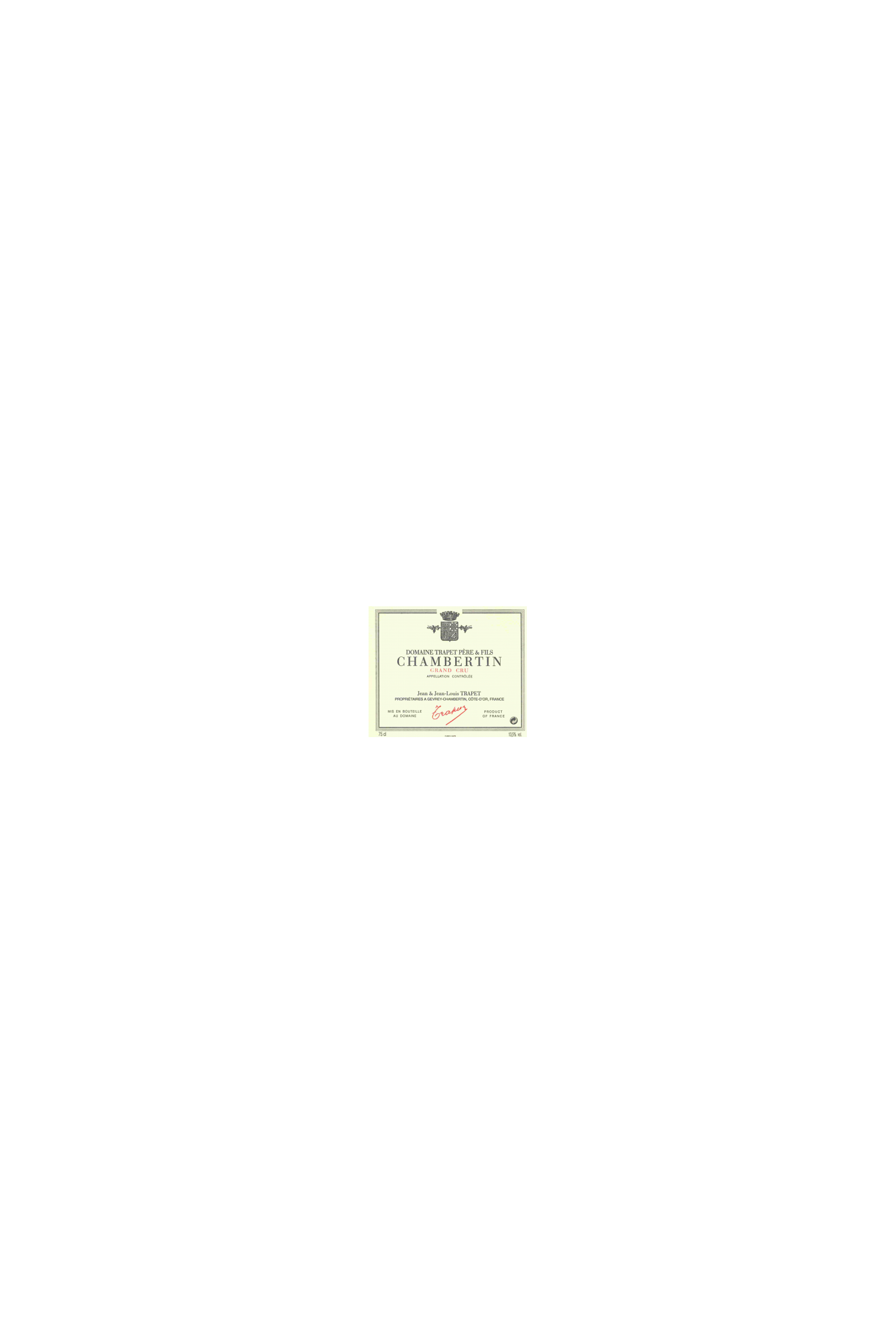 Trapet Pere Et Fils 2010, Chambertin Grand Cru