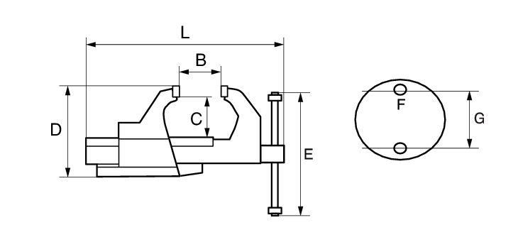 Imadło Bahco 834V-7 175 mm