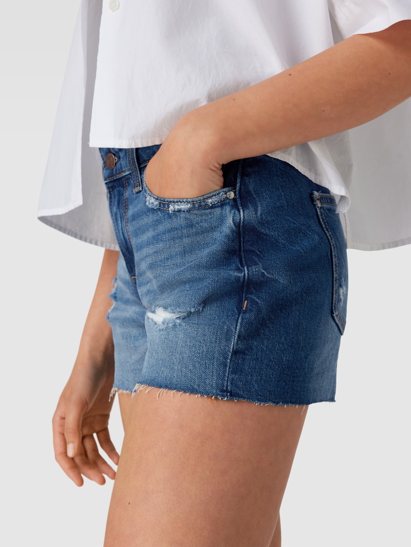 Jeansshorts im Destroyed-Look Modell 'HOLA' in bleu