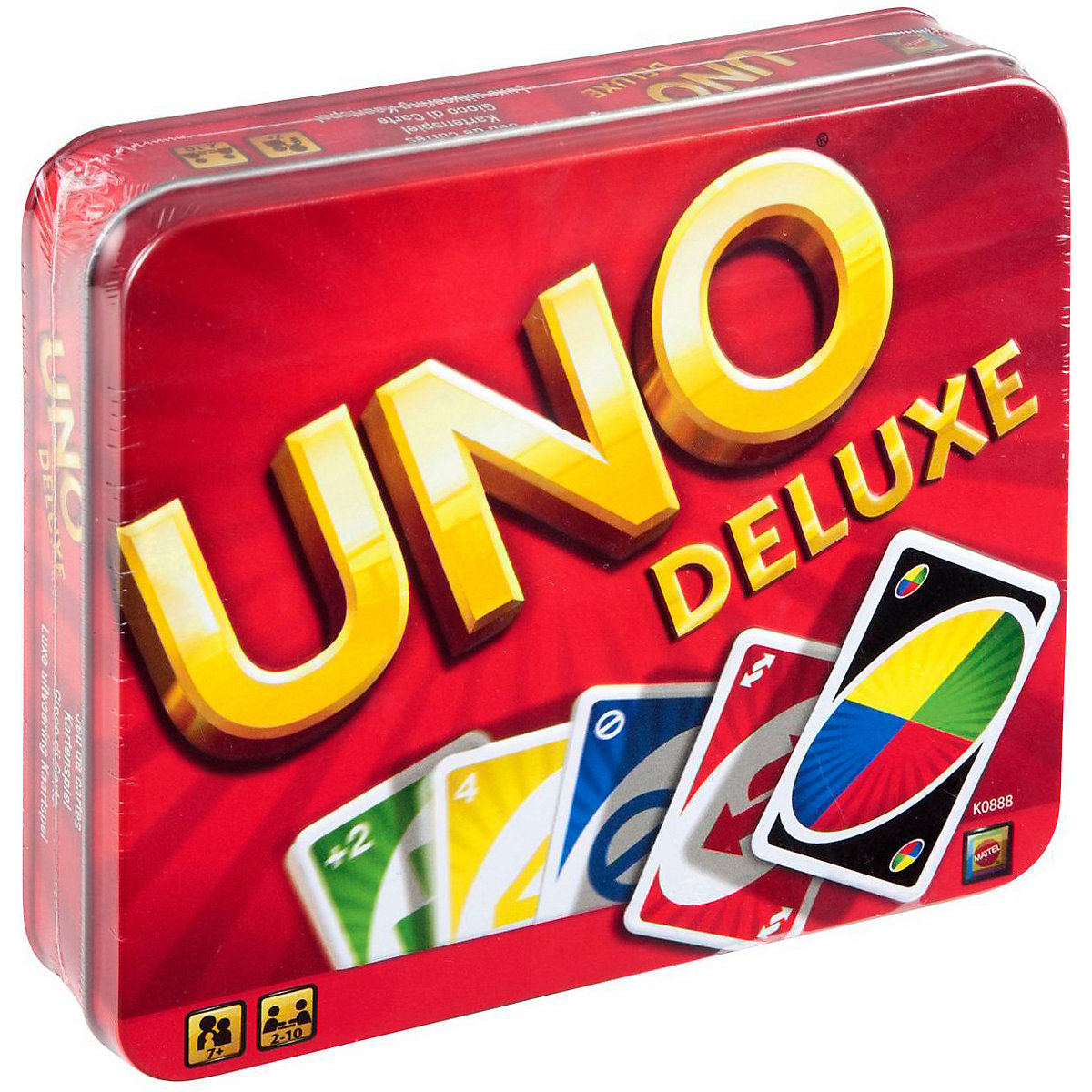 Mattel Games UNO Deluxe Metallbox, Kartenspiel, Gesellschaftsspiel, Kinderspiel