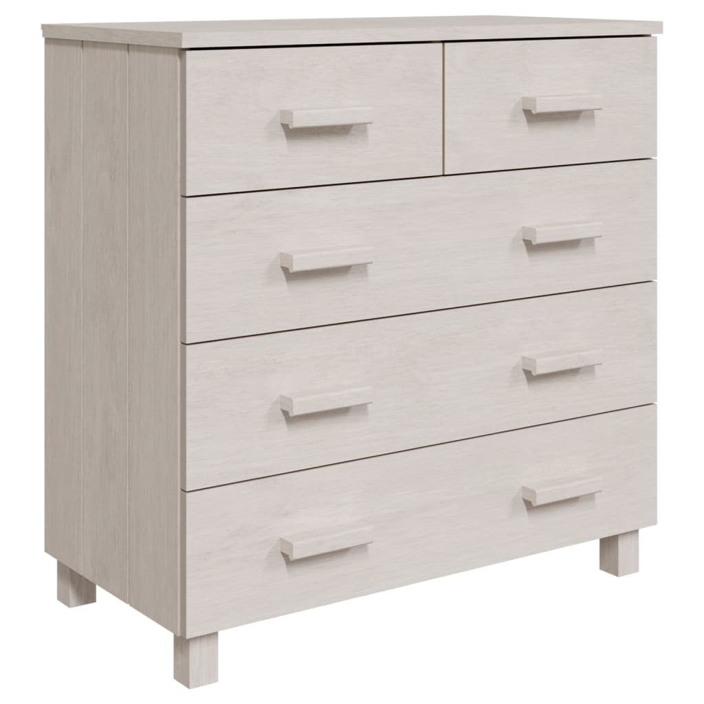 vidaXL Sideboard Sideboard HAMAR Weiß 79x40x80 cm Massivholz Kiefer (1 St)