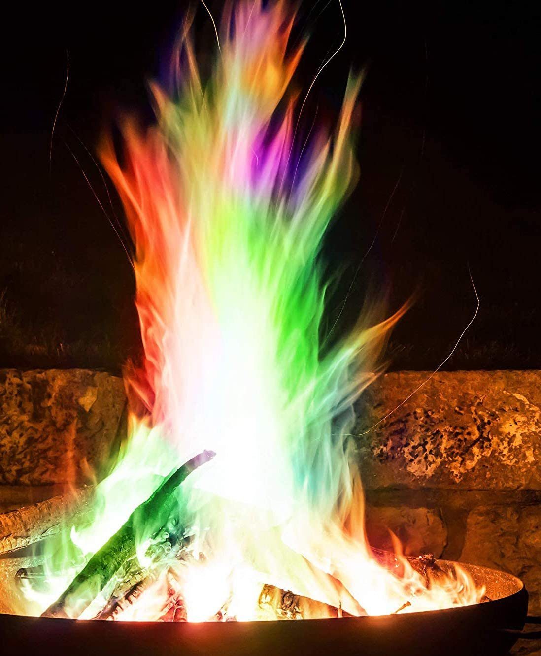 Trendyshop365 Feuerstelle buntes Feuer Pulver, (25g je Beutel, 10-St), erzeugt buntes Feuer für Feuerstellen Kamine Holzofen Lagerfeuer