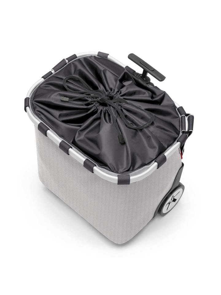 Reisenthel carrycruiser - Einkaufstrolley 47.5 cm (frame raffia black) in herringbone grey günstig kaufen onesize