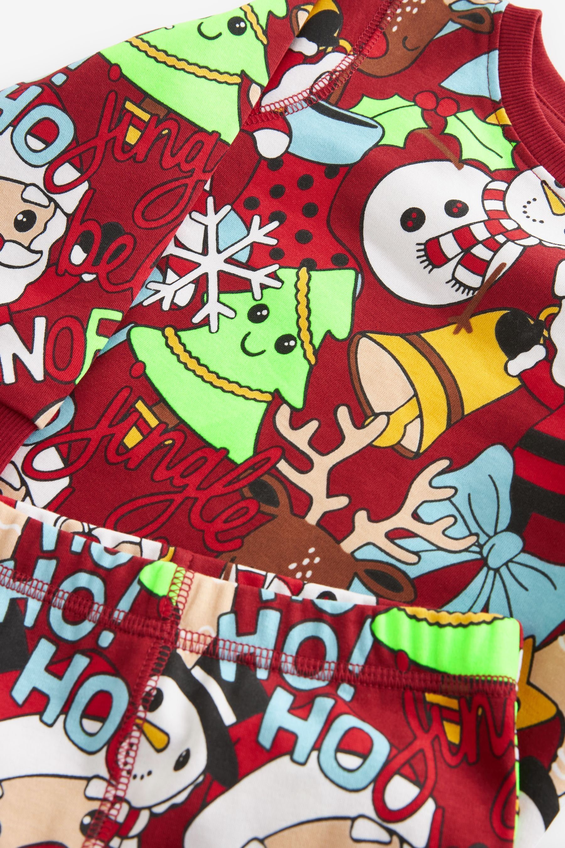 Next Pyjama Kuscheliger Schlafanzug mit Weihnachtsmotiv (2 tlg)