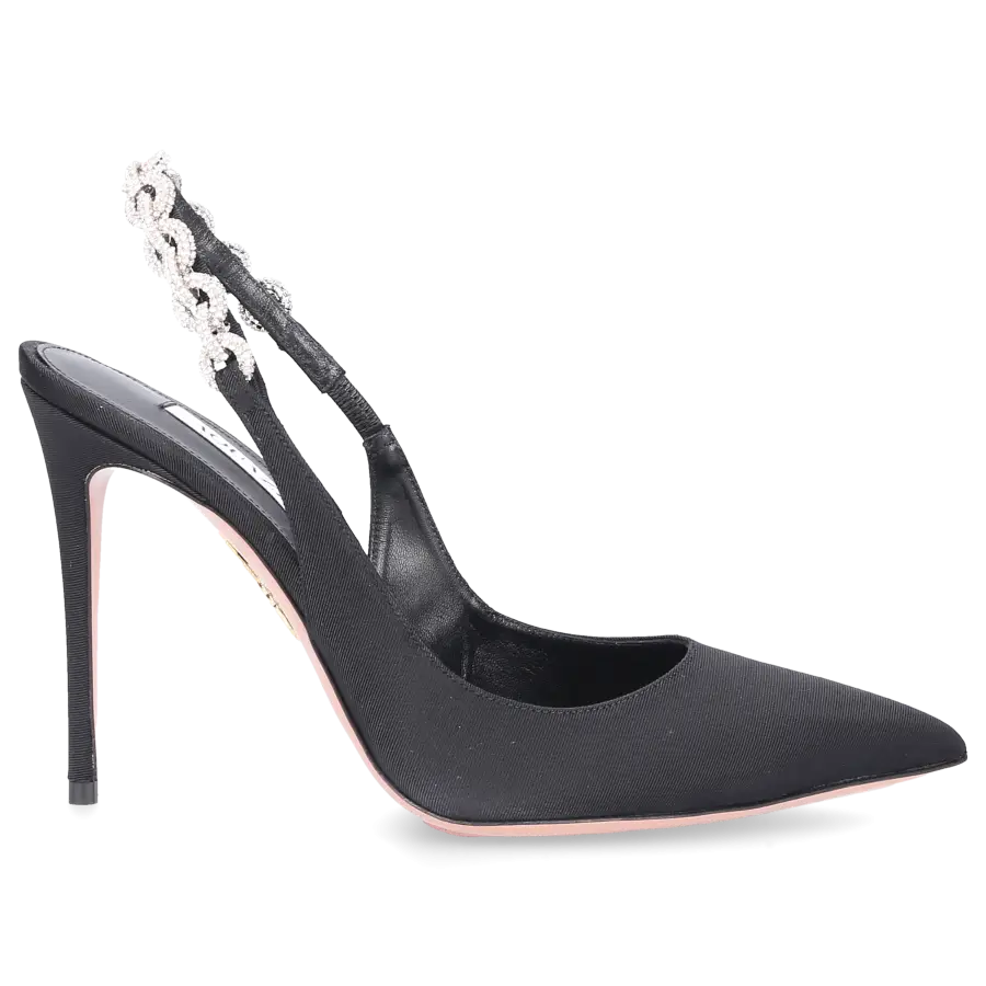 Aquazzura - Pumps LOVE LINK 105 Satin - schwarz