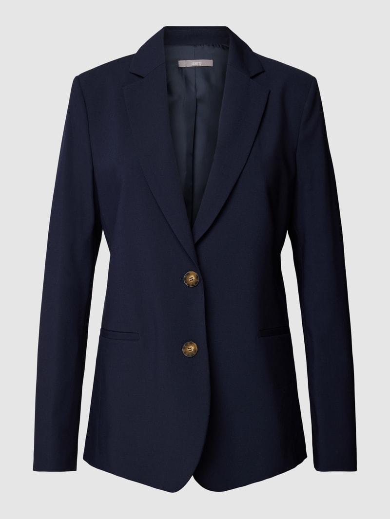 Blazer mit Reverskragen in marineblau