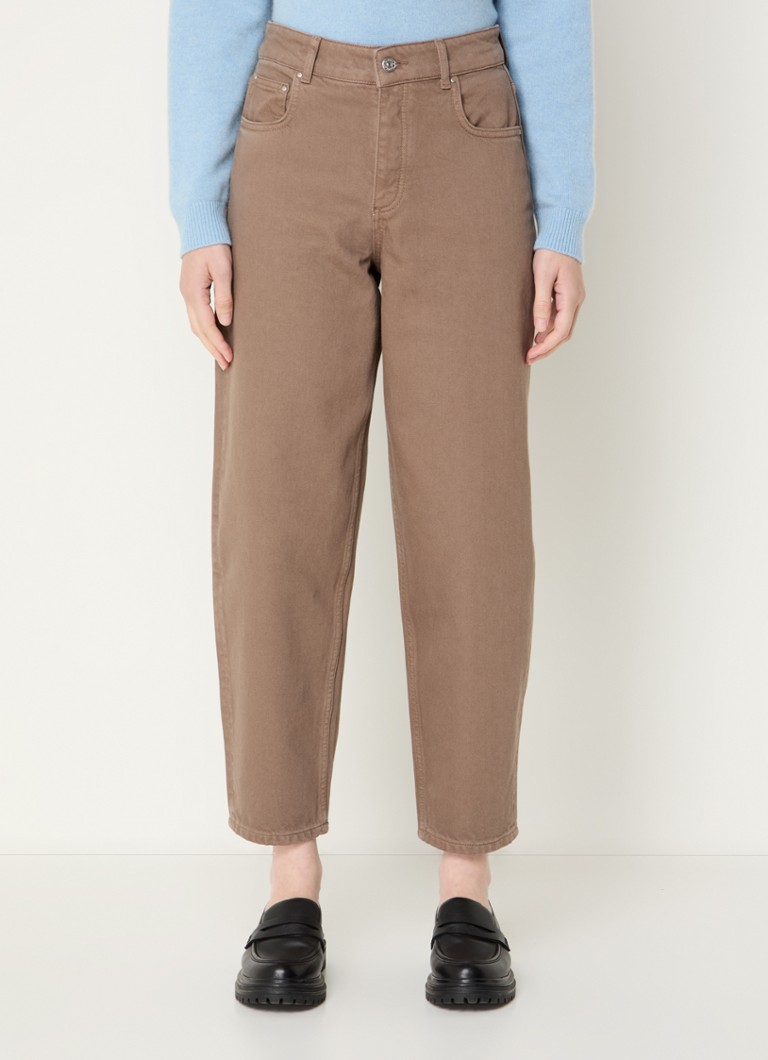 Pantaloni scurți din denim conici cu talie înaltă Claudie Pierlot Luc, spălați