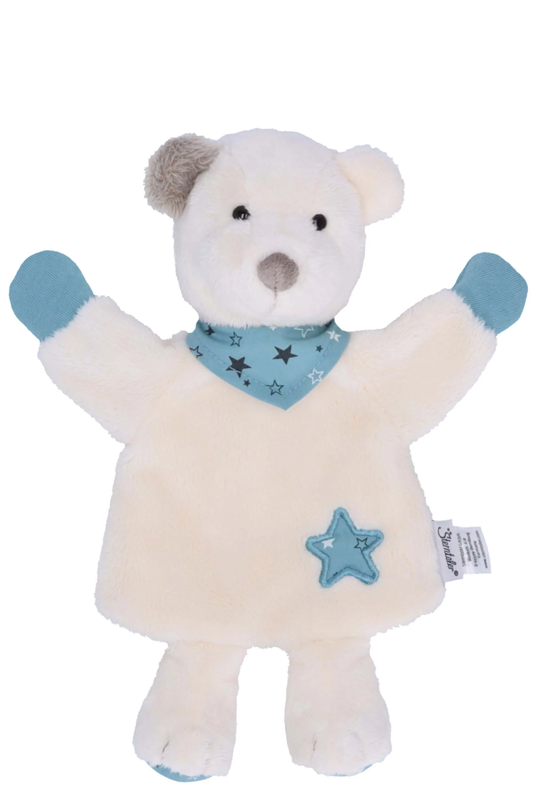 Handpuppe Eisbär Elia in Ecru fürs Kasperletheater