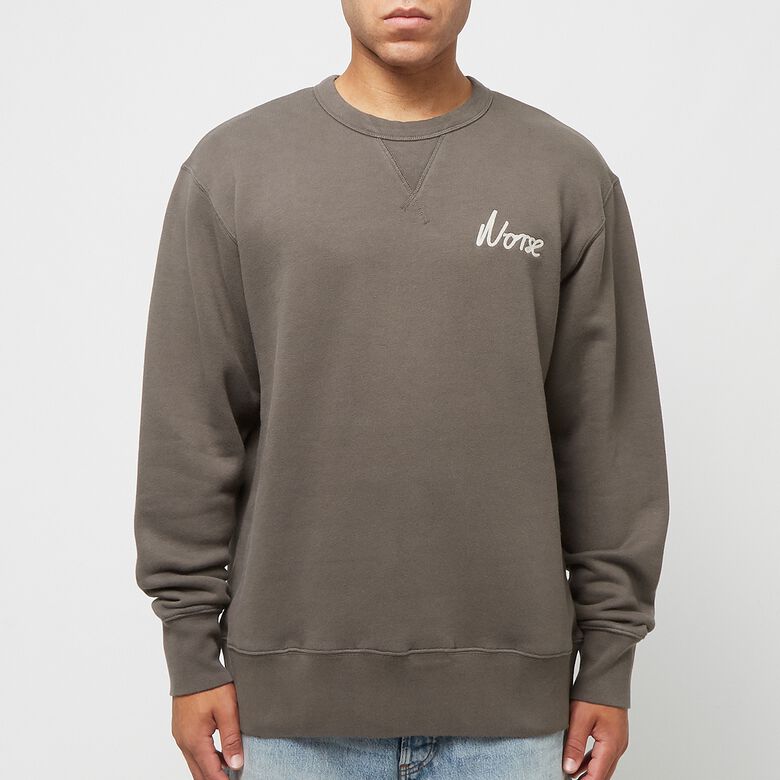 Norse Projects Arne Relaxed Organic Chain Stitch Logo Sweatshirt heatherland brown