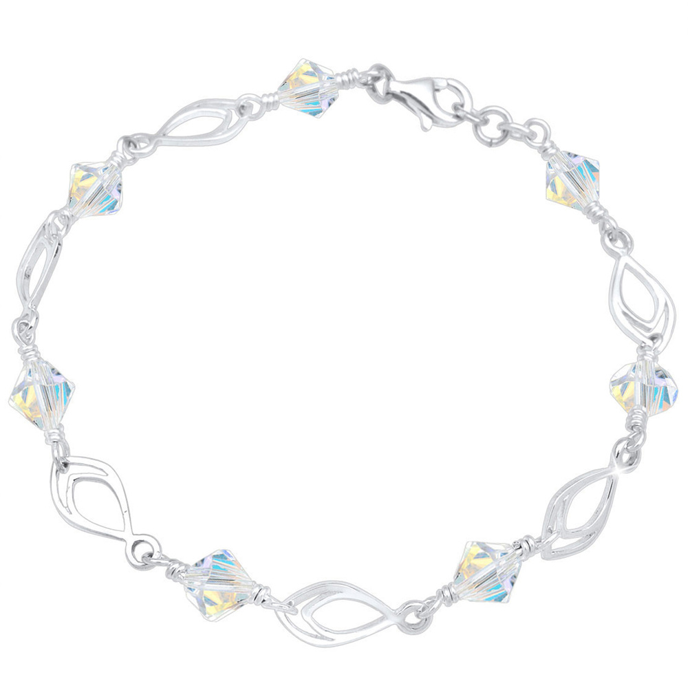 Elli Elli Bracelet Federn Kristalle 925 Silber Bracelet