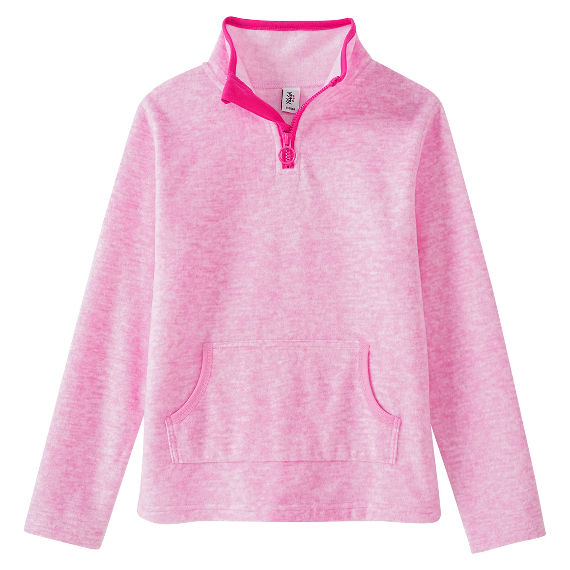 Mädchen Fleeceshirt in Melange-Optik