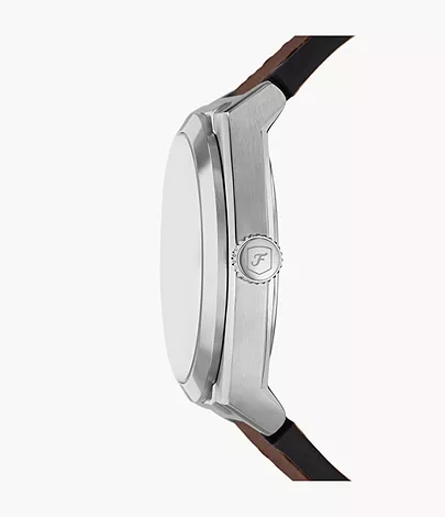 Fossil Uhr Everett 3-Zeiger-Werk Datum Leder braun