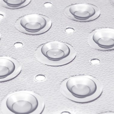 Duschmatte Badewannenmatte XXL relaxdays, Höhe 7 mm, Kunststoff, Transparent
