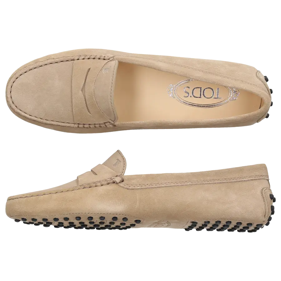 Tod's - Mokassins GOMMINI Veloursleder - beige
