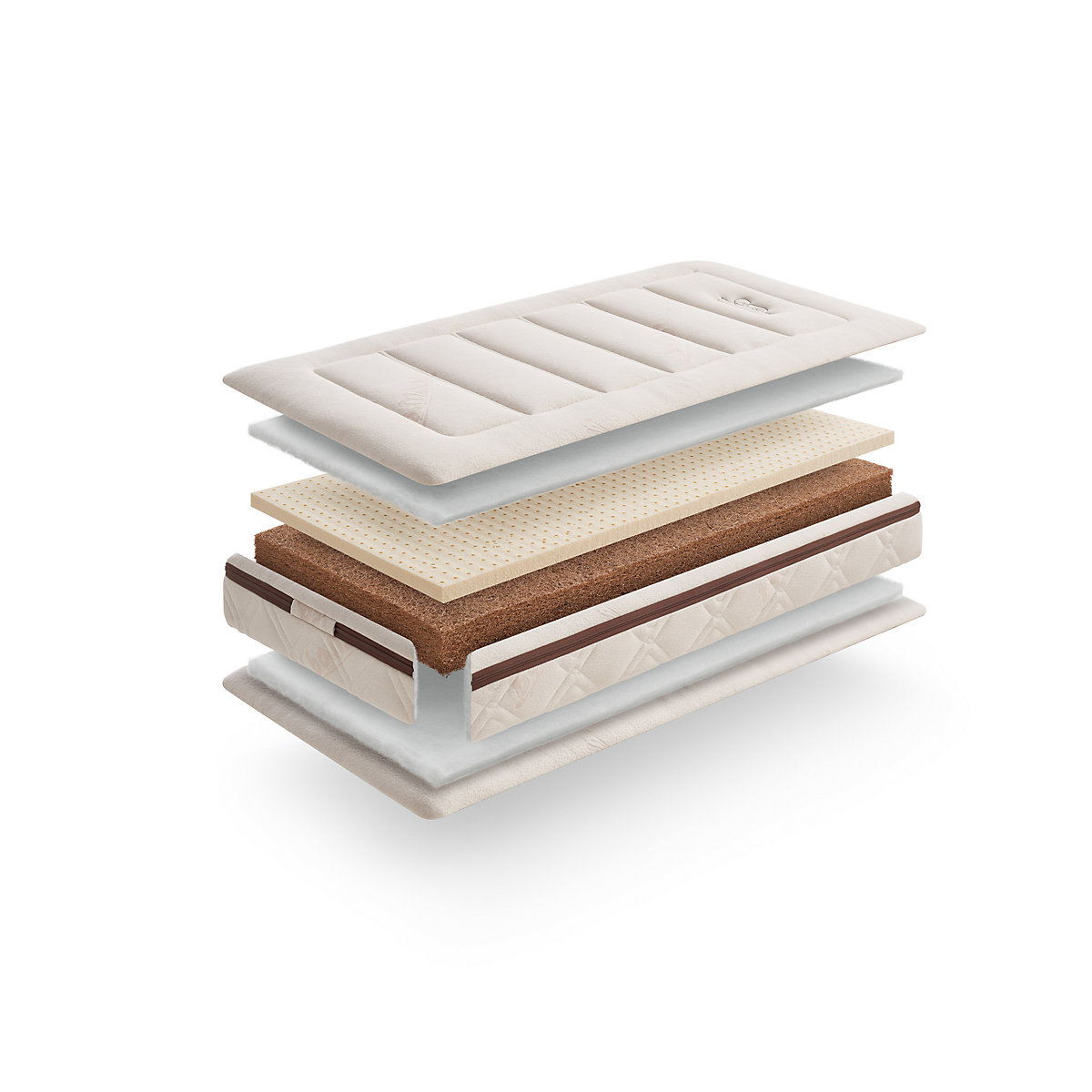Babymatratze Nala, Kokosnussfaser, Atmungsaktiv, Bambusfasern, Naturlatex-Kern