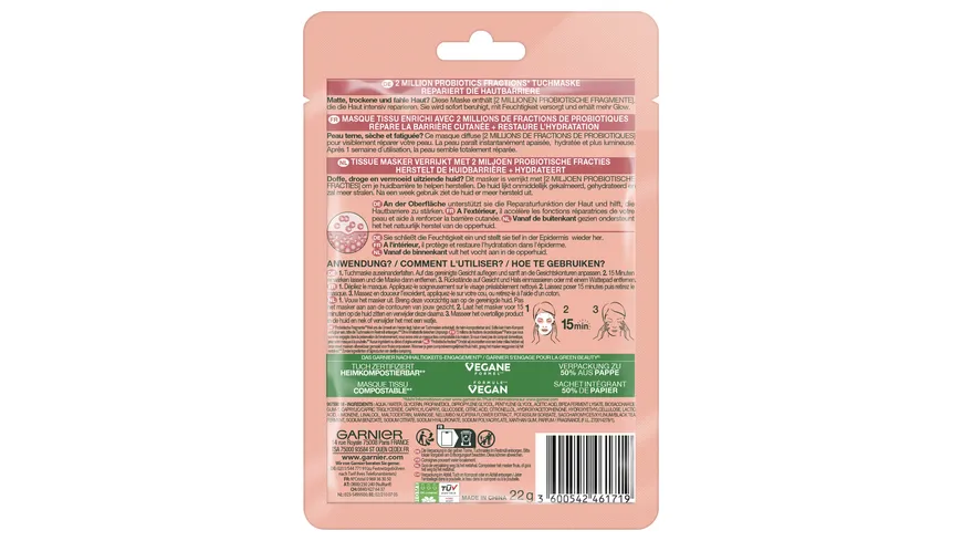Garnier Skin Active Tuchmaske 2 Million Probiotics