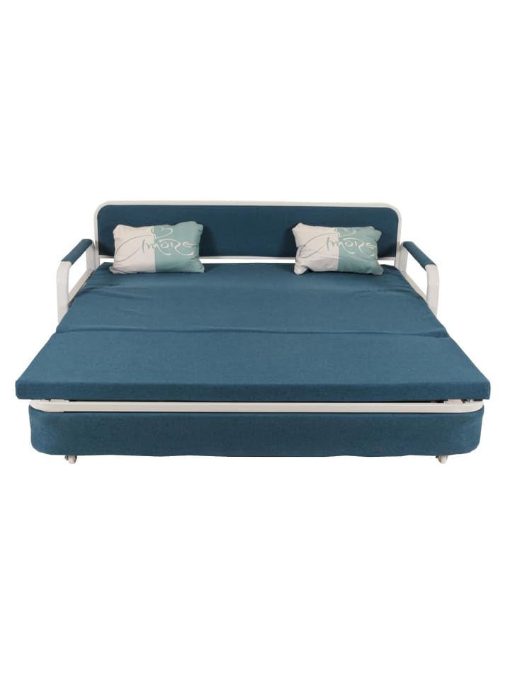 MCW Schlafsofa M83 Schlafcouch Couch Sofa, Stoff/Textil dunkelblau günstig kaufen onesize