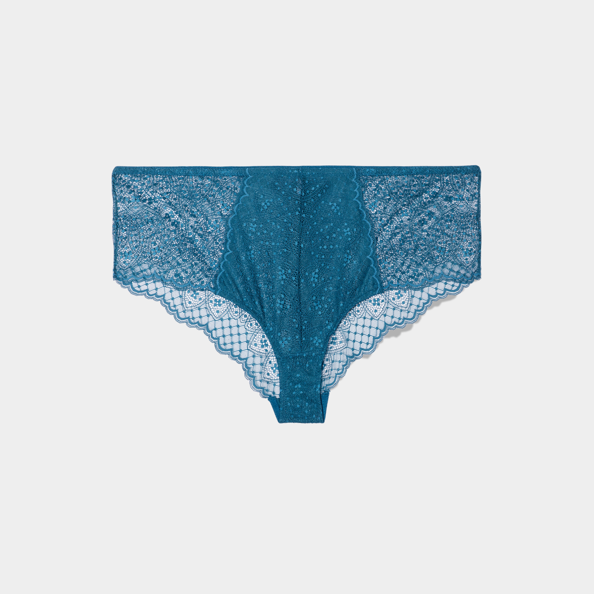 Shorty en dentelle Izzie bleu canard femme grande taille | La Halle