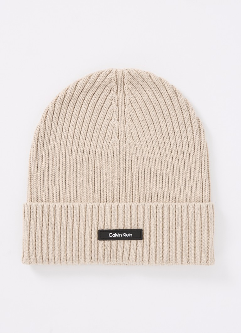 Calvin Klein Rib-knit hat in cashmere blend