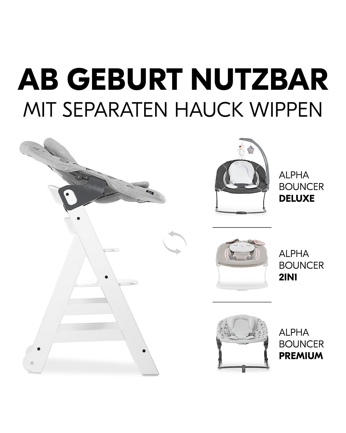 Hochstuhl Beta+ inkl. Sitzverkleinerer, White