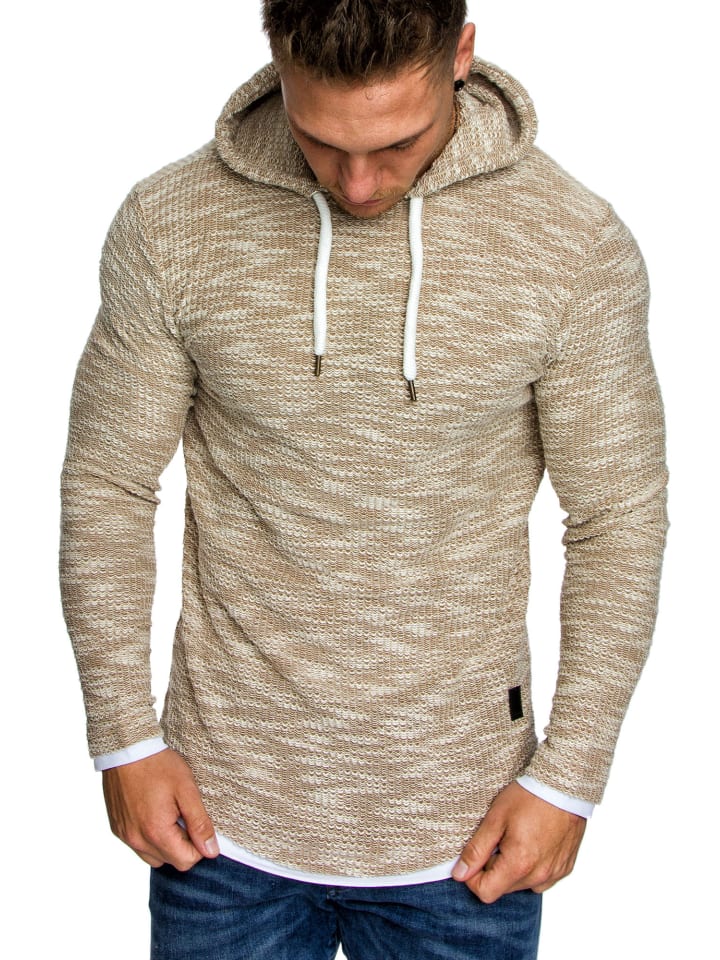 Amaci&Sons Kapuzenpullover LEXINGTON in Beige günstig kaufen