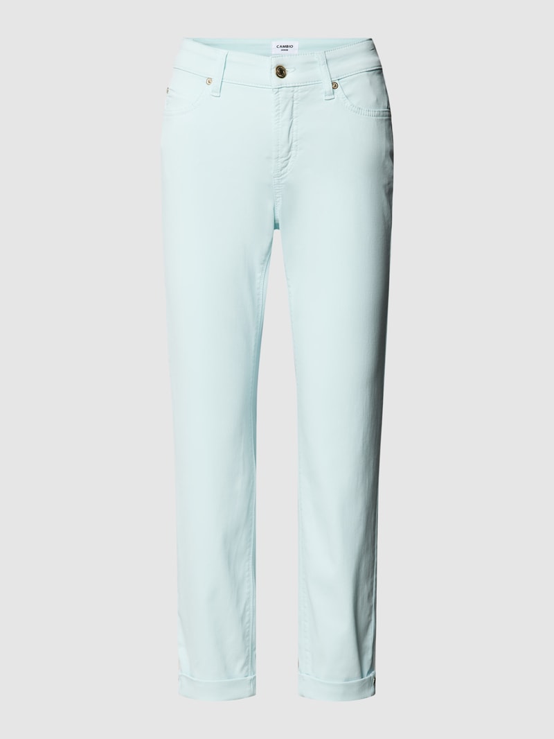 Jeans mit fixierten Beinumschlägen Modell 'PIPER' in hellblau