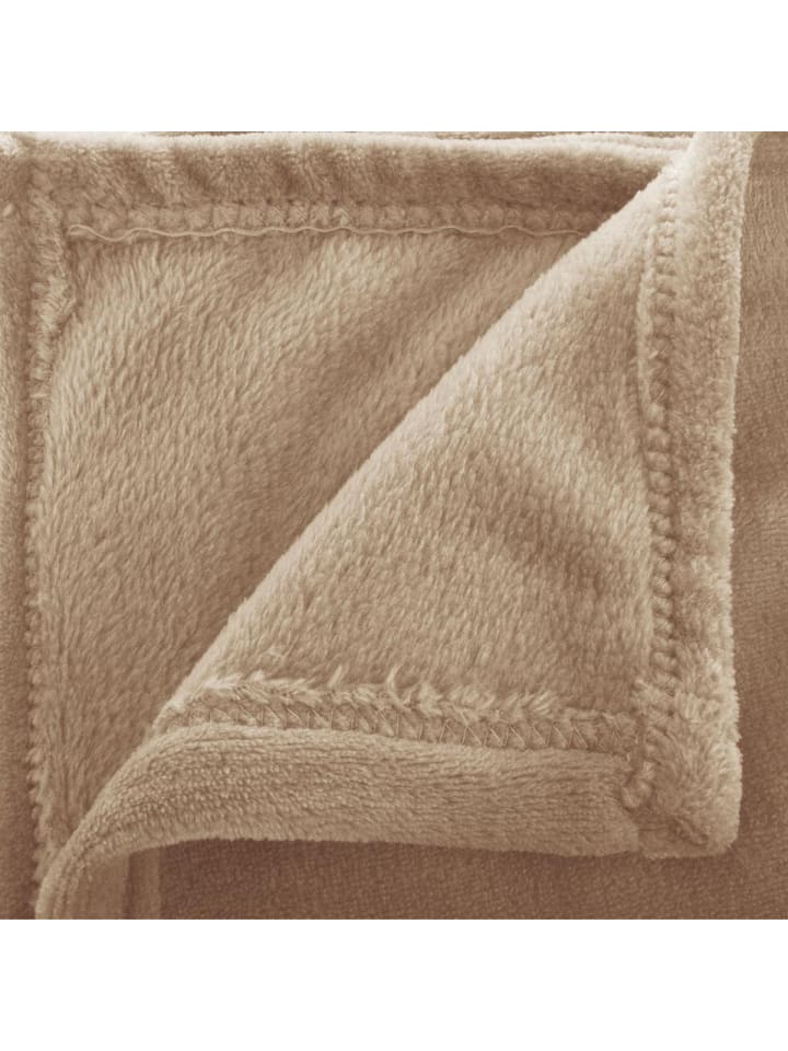 Atmosphera Créateur d'intérieur Fleecedecke in beige günstig kaufen onesize