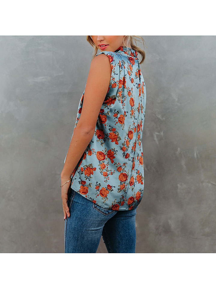 LA Angels Bluse in Hellblau/ Rot günstig kaufen