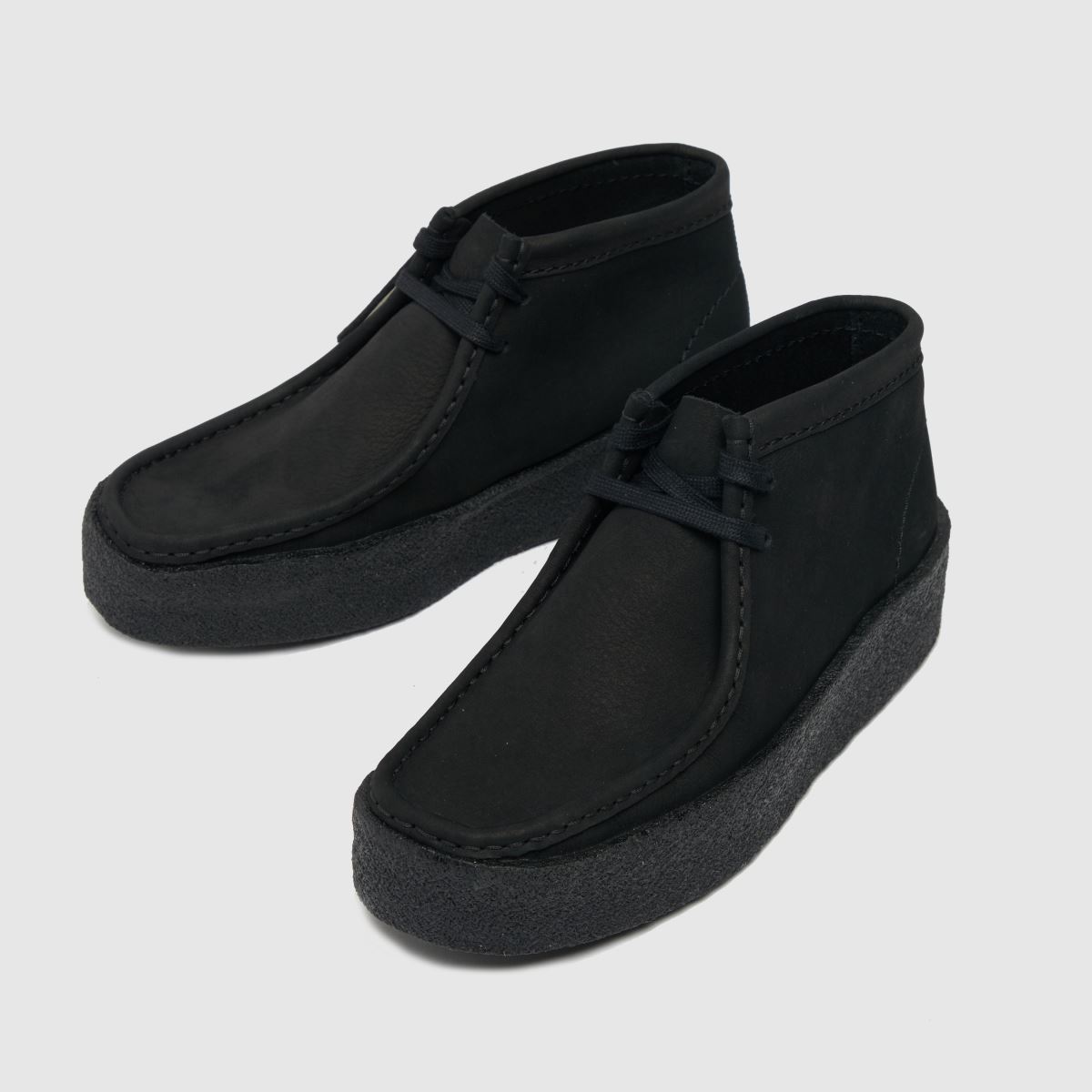 Clarks Originals – Wallabee – Svarta stövlar med kupmönster