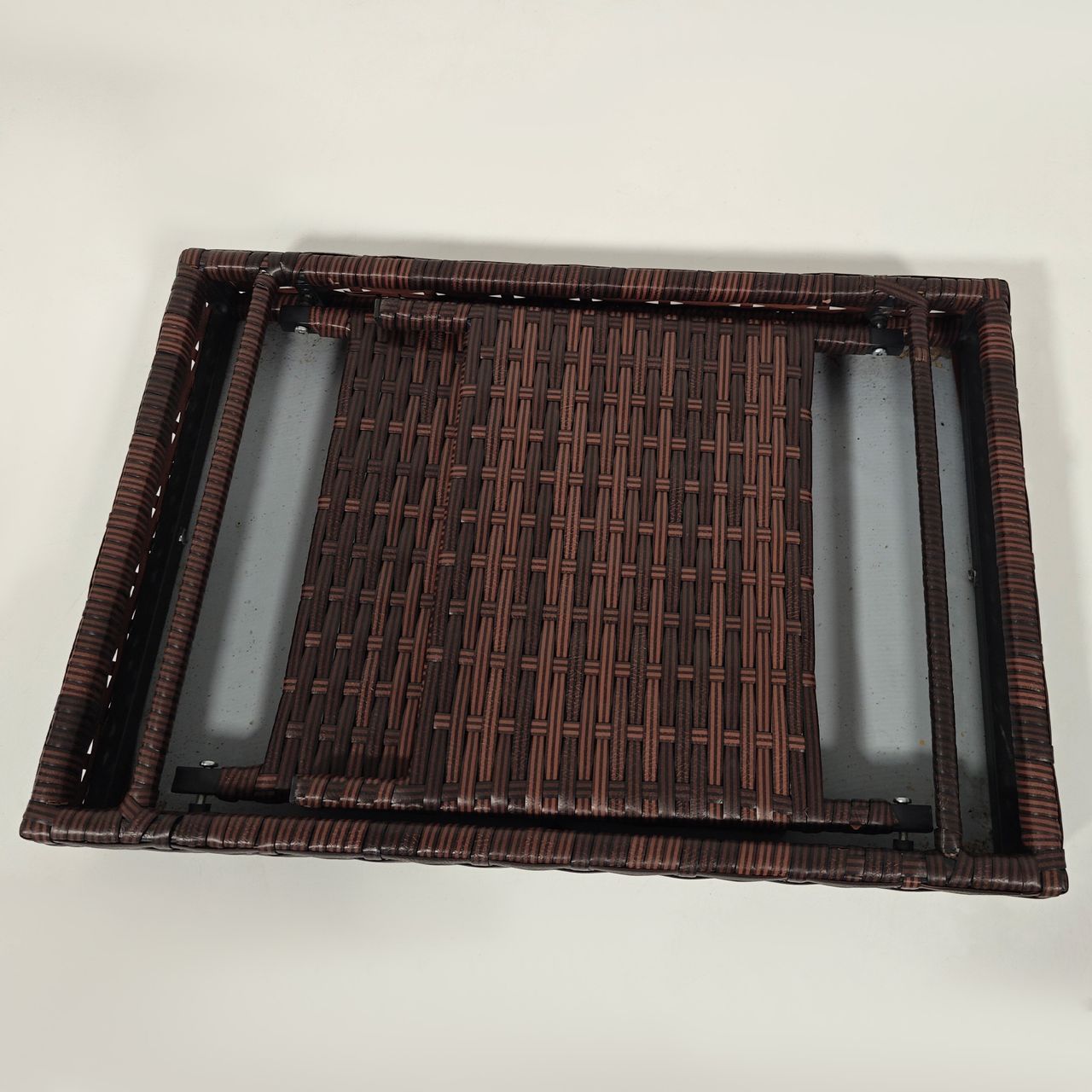 Outsunny Rattan Beistelltisch Gartentisch Klapptisch wetterfester Campingtisch