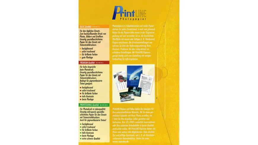 PrintLINE Photopapier A4 glänzend für Inkjetdrucker 190g/m²