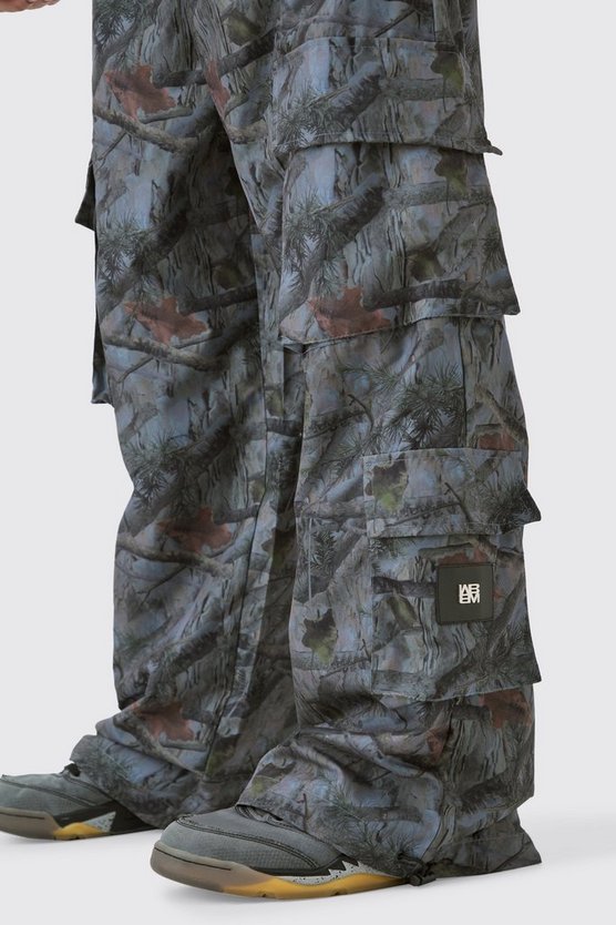 Camouflage Cargo-Hose mit elastischem Bund