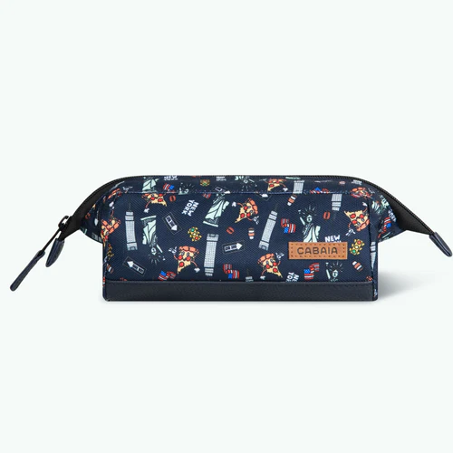 Brooklyn navy blue school pencil case