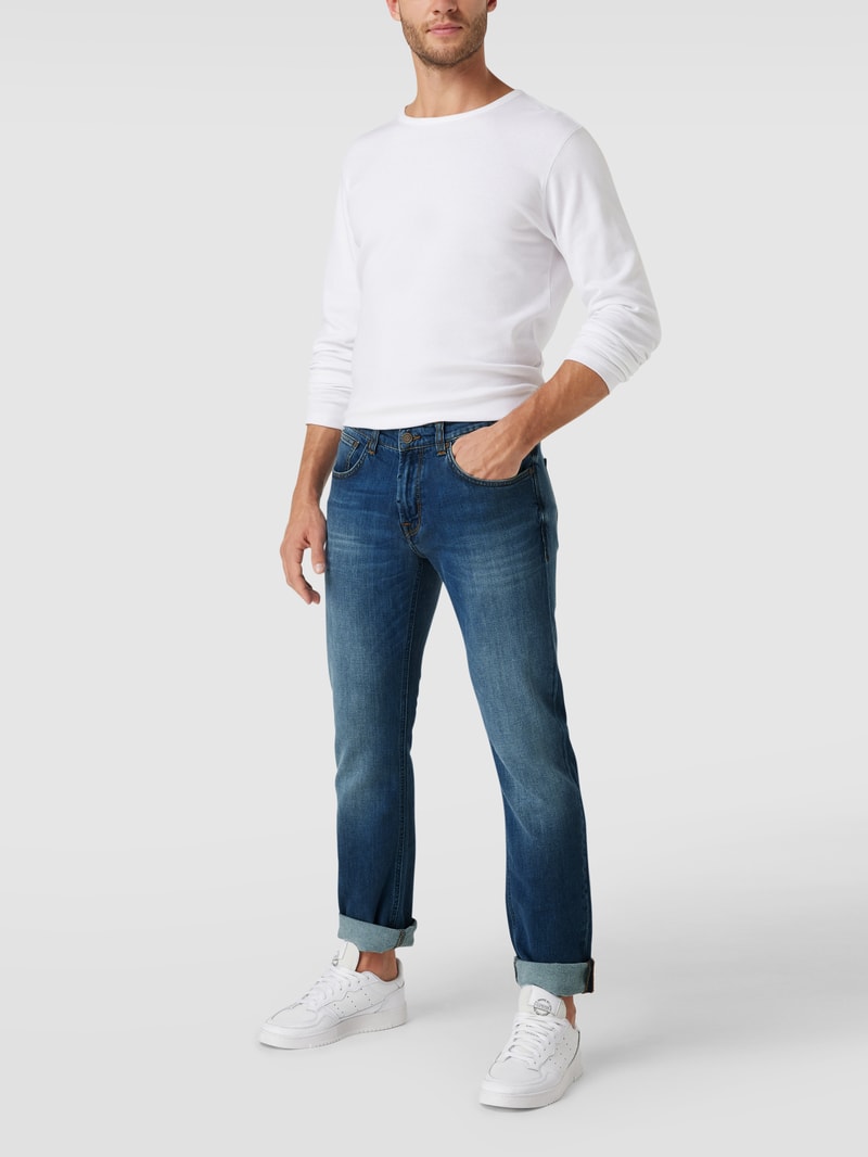 Slim Fit Jeans mit Stretch-Anteil Modell 'John' in hellblau