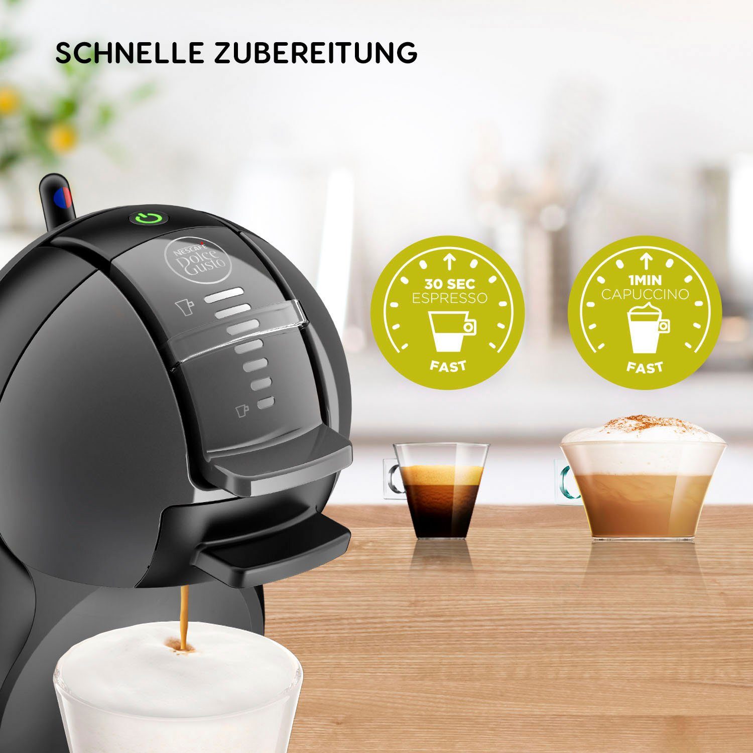 NESCAFÉ® Dolce Gusto® Kapselmaschine KP1208 Mini Me, samtige Crema, Play & Select-Funktion, automatische Abschaltung