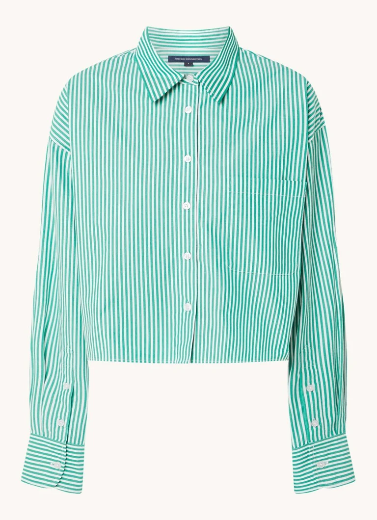 French Connection  Alissa cropped blouse met streepprint