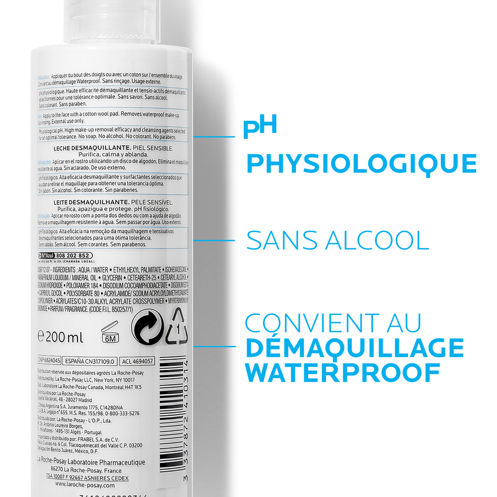 La Roche-Posay Lait Démaquillant Physiologique Nettoyant & Démaquillant