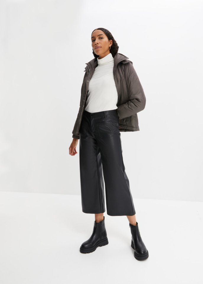 Rollkragen-Stretch-Shirt, Langarm