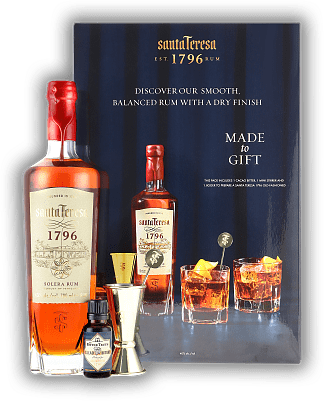 Santa Teresa Geschenkset 1796 Old Fashioned Cocktail Set Santa Teresa Geschenkset 1796 Old Fashioned Cocktail Set  0,7	 Liter - Vol 40%