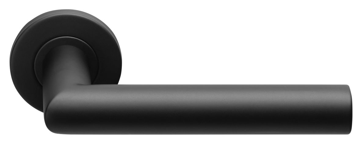 Λαβή πόρτας Formani 1501D152NMXX0L BASICS LB2L-22 EN1906 κλάση 3 με ελατήριο σε ροζέτα ματ μαύρο