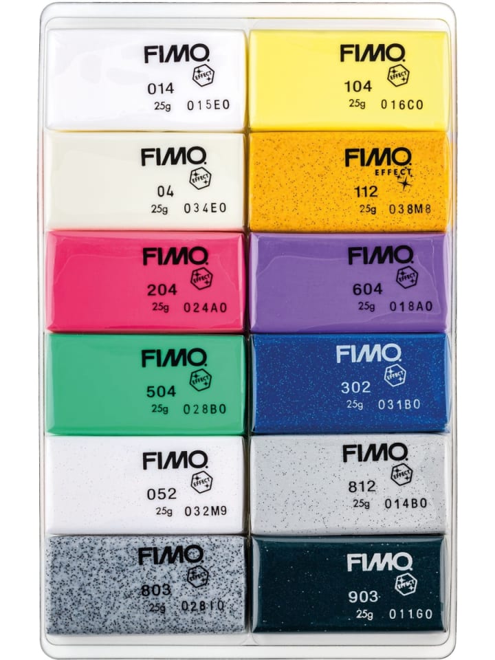 Staedtler Modelliermasse Fimo effect farbig sortiert 12x 25g günstig kaufen onesize