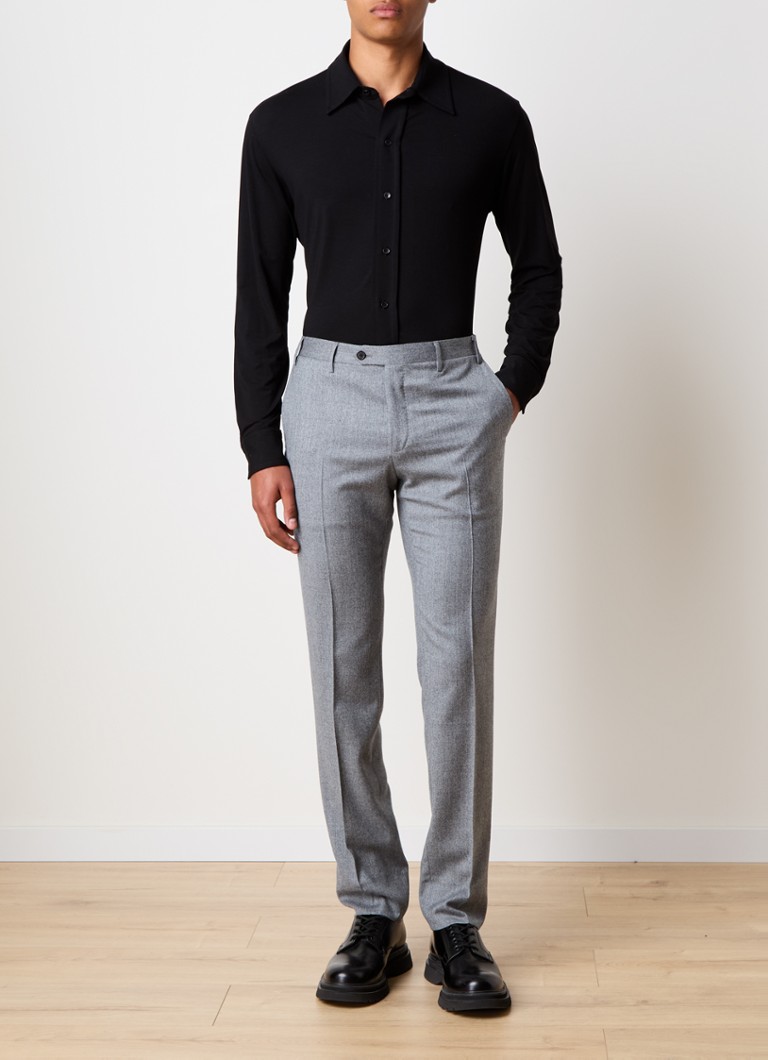 Corneliani slim-fit virgin wool trousers with side pockets