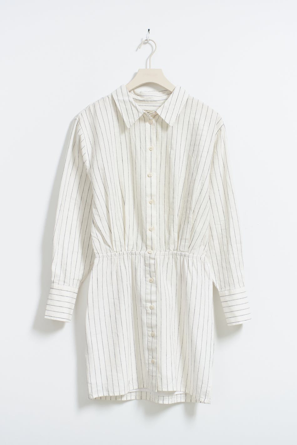 Linen blend shirt dress
