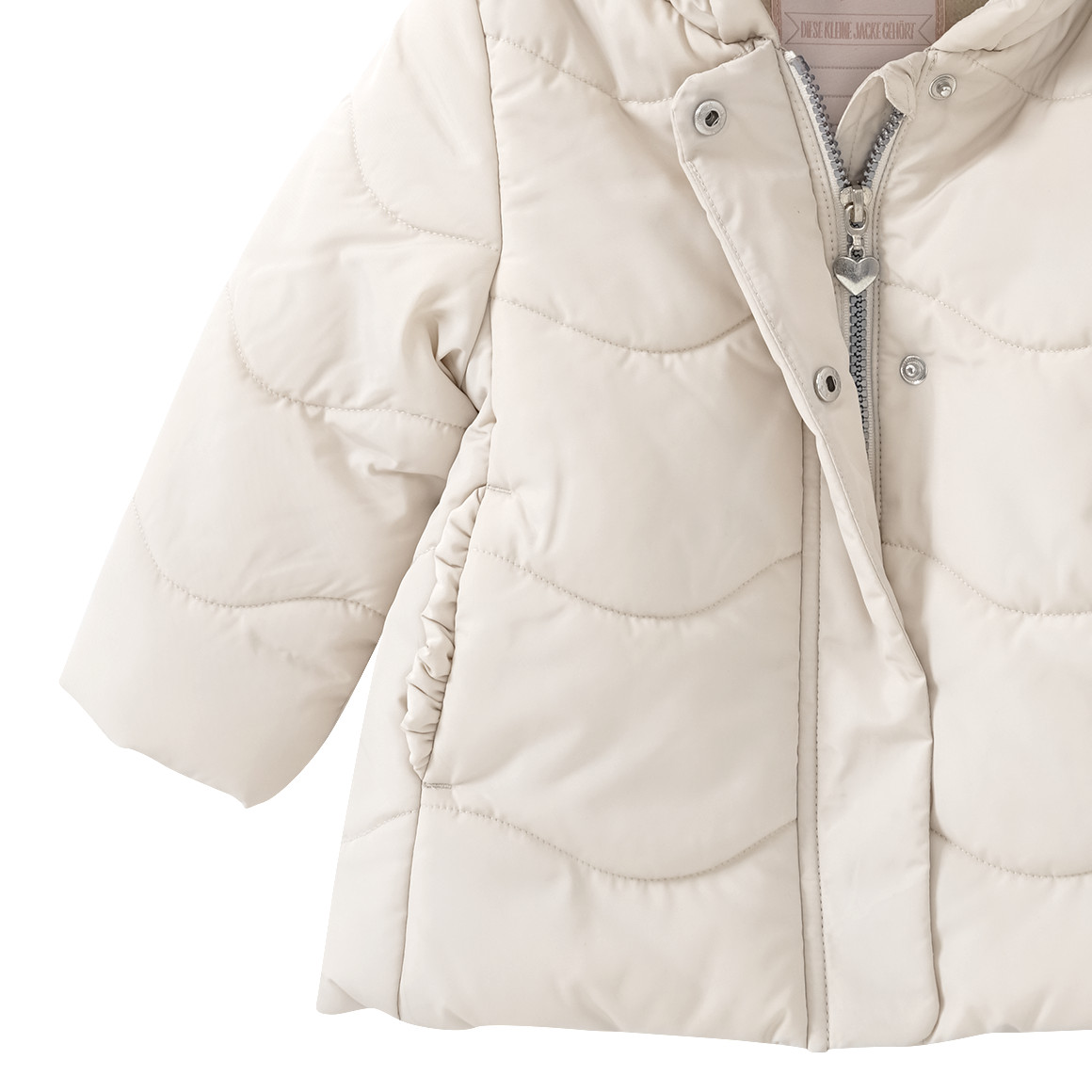 Baby Steppjacke mit Wellensteppung