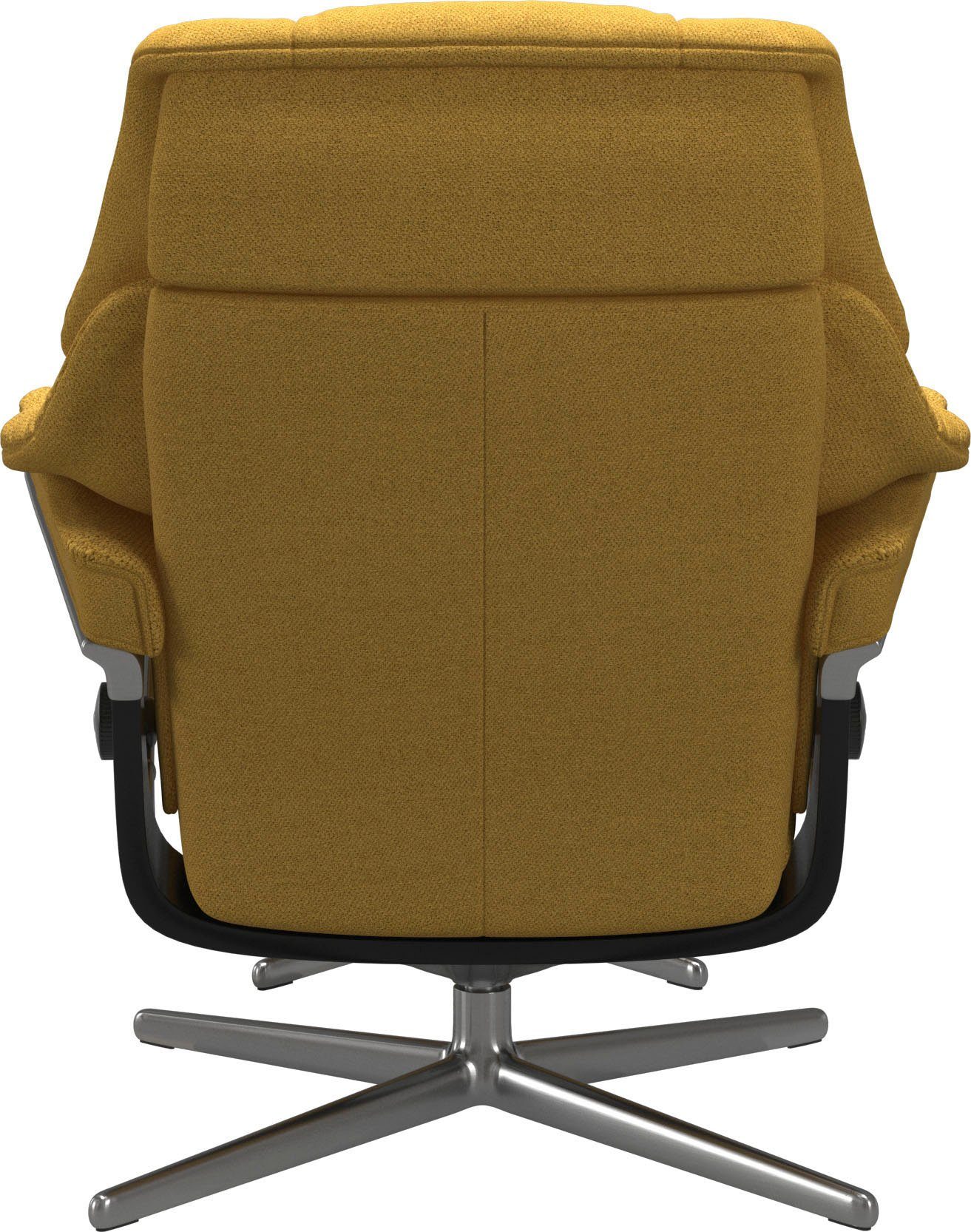 Stressless® Relaxsessel Reno (Set, Relaxsessel mit Hocker), mit Hocker, mit Cross Base, Größe S, M & L, Holzakzent Schwarz