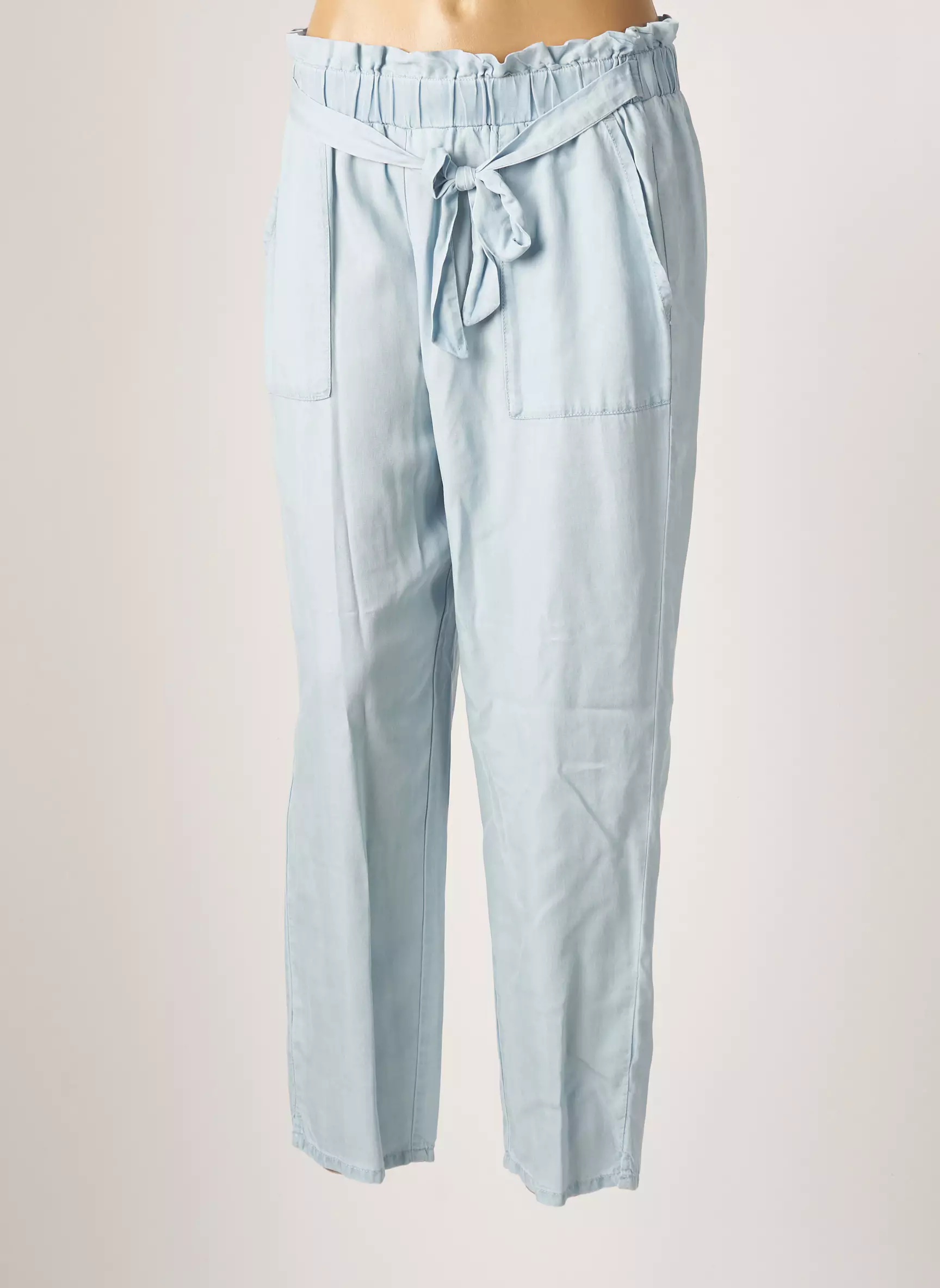 Lcdn Pantalons Droits Femme couleur bleu