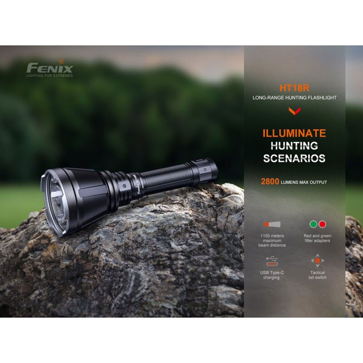 Fenix LED Taschenlampe HT18R LED Taschenlampe 2800 Lumen