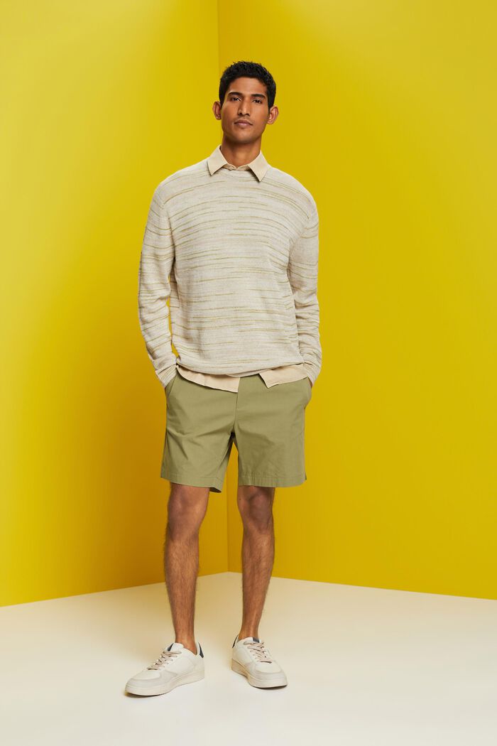 Mehrfarbiger Pullover, Leinenmix